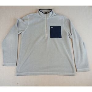 Vineyard Vines Mens Sz M 1/4 Zip Fleece Pullover Quarter Zip